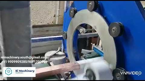 copper profile bundle wrapping machine with  two wrapping material roll #orbital #stretch #ring