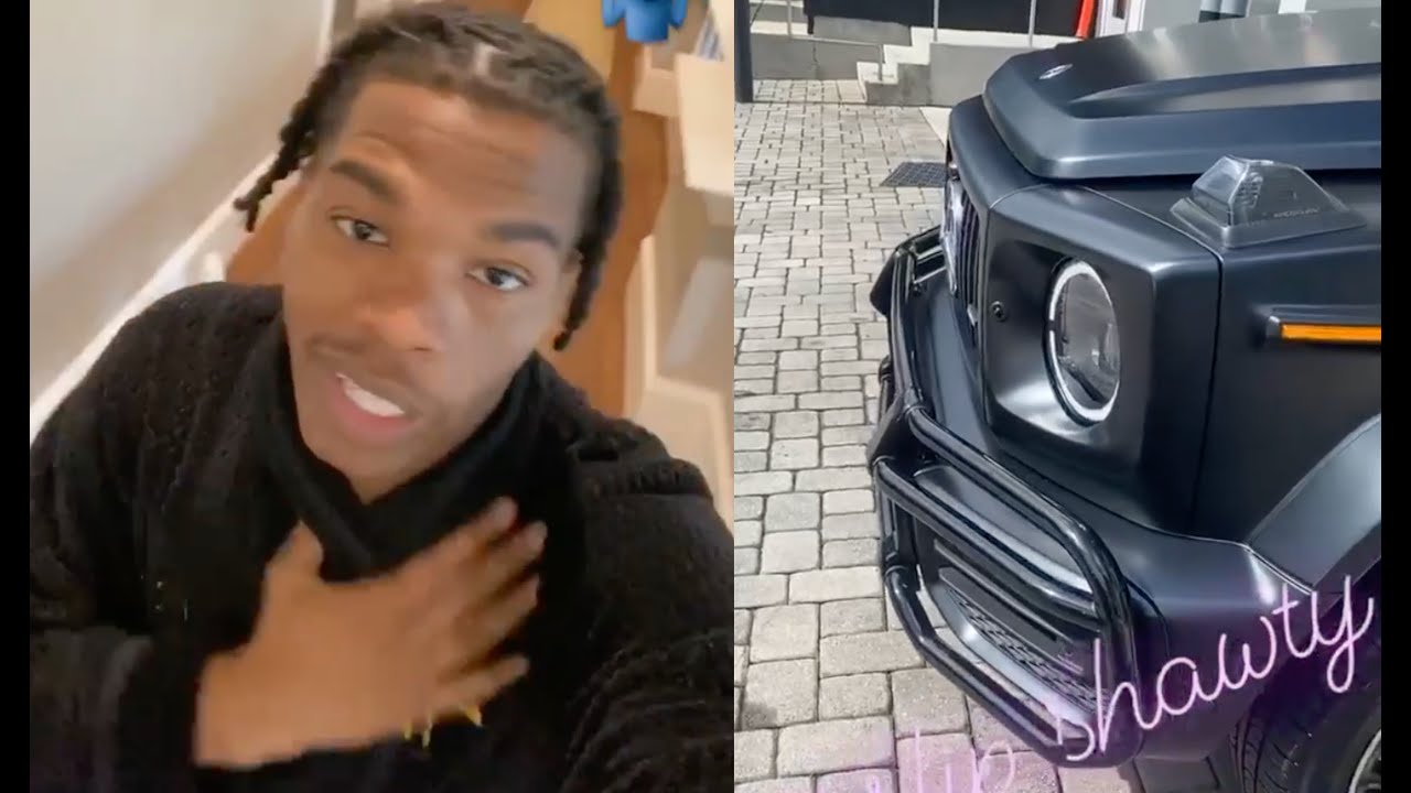 Lil Baby matching the outfit to his $450,000 Mercedes Brabus 🚙 📲 More Lil  Baby outfits in @whatsonthestar.app