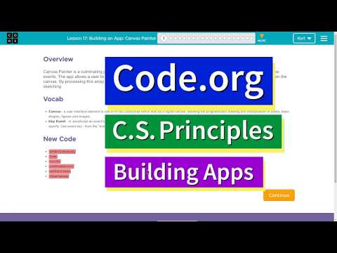 Building an App Canvas Painter Lesson 17.1 Tutorial with Answers Code.org CS Principles