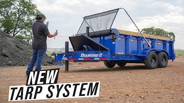 New Tarp System In Action On The LPT Dump Trailer  | Diamond C