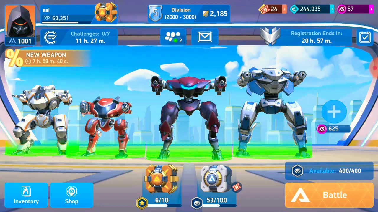 I am near to get Missile rack 6,Mech Arena - YouTube