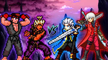 Akuma OP & Ryu OP VS Dante OP & Vergil OP in Jump Force Mugen🤩