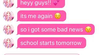 Bad News My School Starts Tomorrow