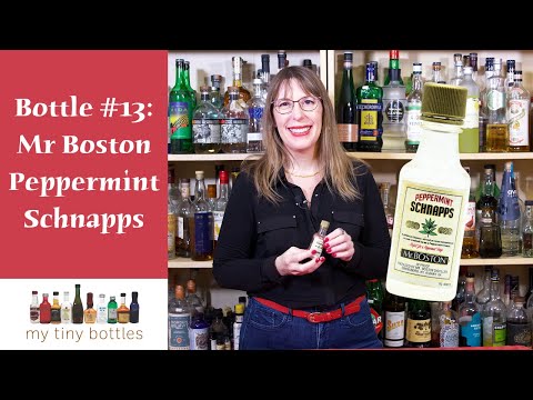 My Tiny Bottles: Mr Boston Peppermint Schnapps - History in Mini Liquor Bottles