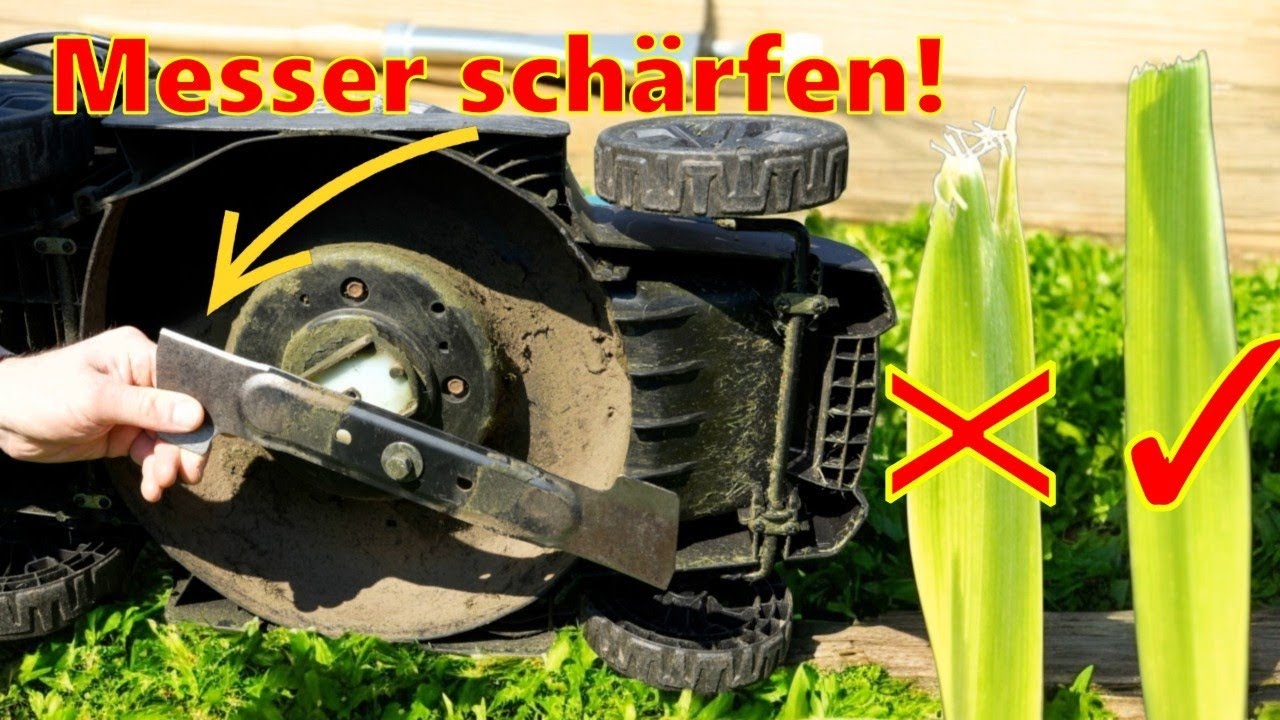 Rasenmäher Messer RICHTIG schärfen und auswuchten