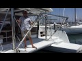 Bali 4.3 Sailing Catamaran Davit System for a dinghy By: Ian Van Tuyl