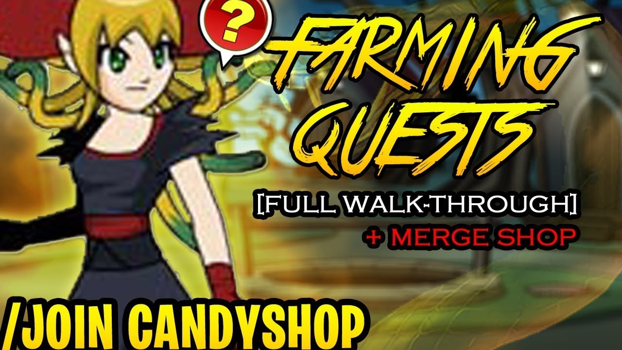AQW - /JOIN CANDYSHOP (ALL Bubble's Farming Quests FULL Walk-Through & AC-Tagged Merge Shop)