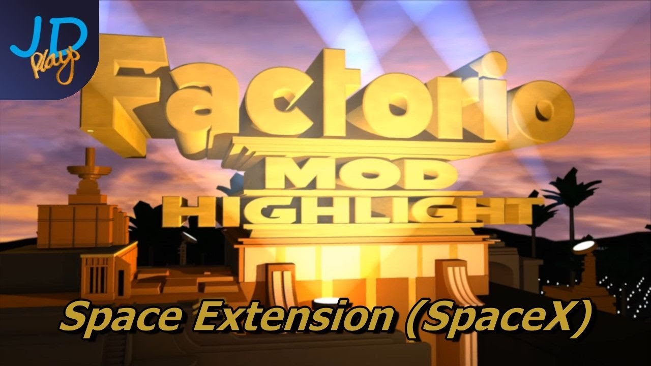 Factorio Mod Highlight - Space Extension (SpaceX) gaming logo