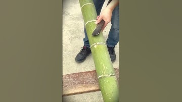 Advanced bamboo splitting machine quickly with just one press #shorts