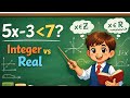 Solve 5x-3 is less than 7 when x is an integer , x is a real number | Linear Inequality | 11th CBSE