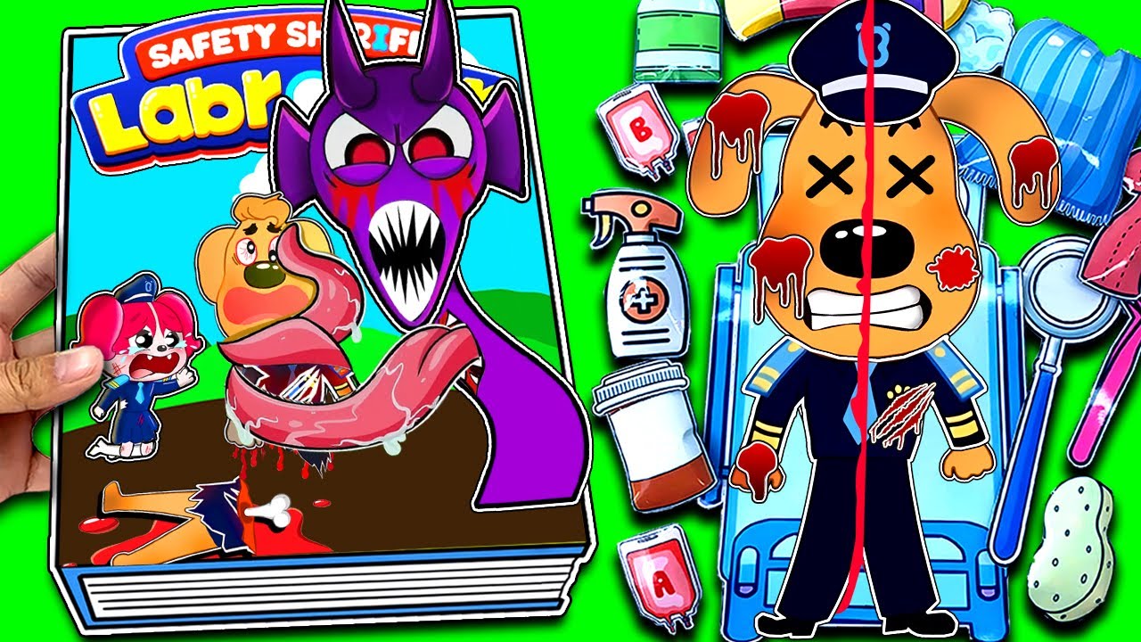 Шериф Лабрадор атакован Дёрплом Спрунки | Сделайте тихую книгу ❤️из бумаги своими руками❤️