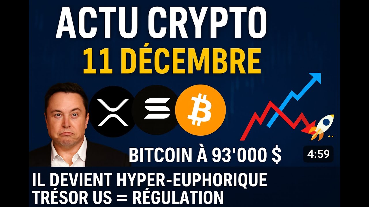 ACTU CRYPTO 11 DÉCEMBRE : Bitcoin explose, Solana surprend & le Trésor US inquiète ! 🚀🔥