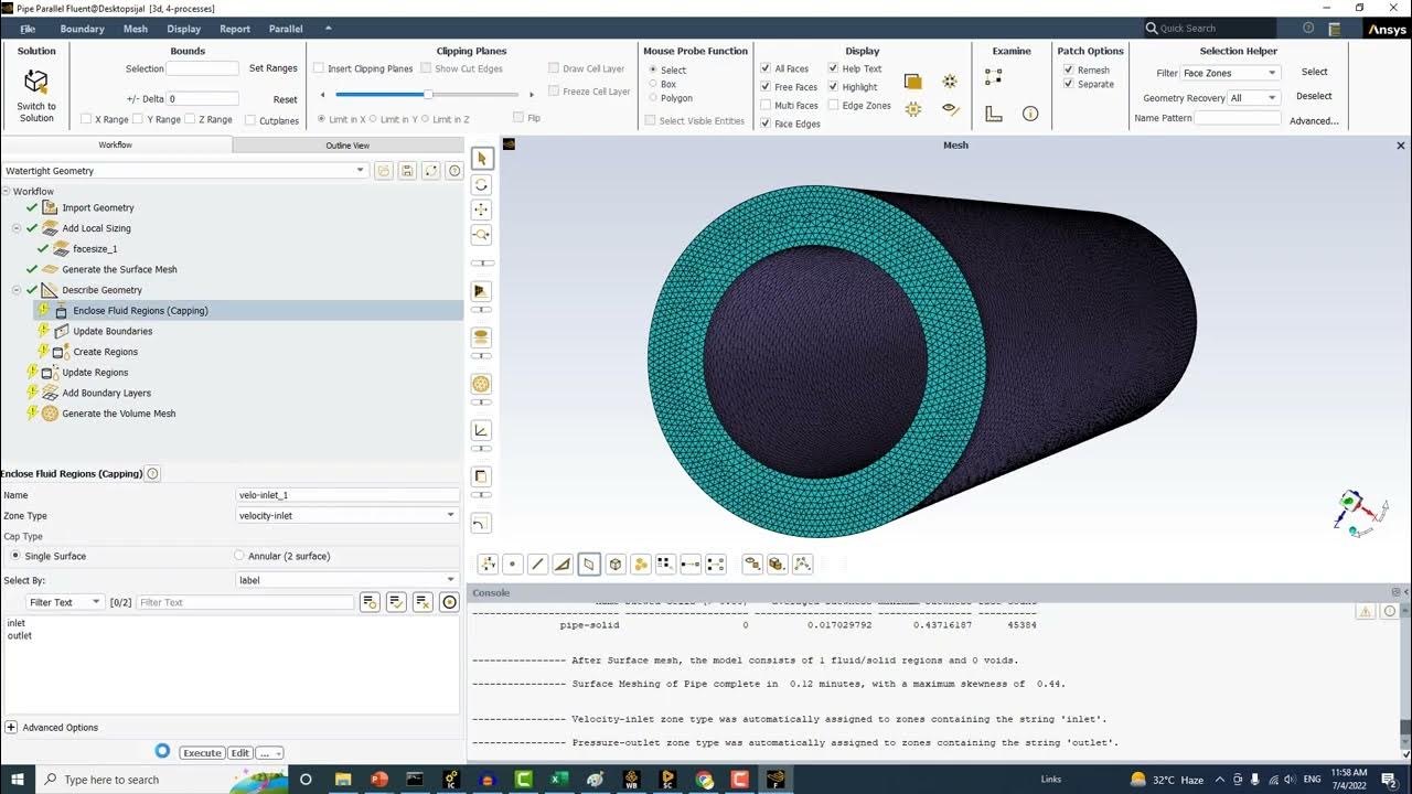 Creating high quality mesh quickly in Fluent meshing 2022 R1 YouTube
