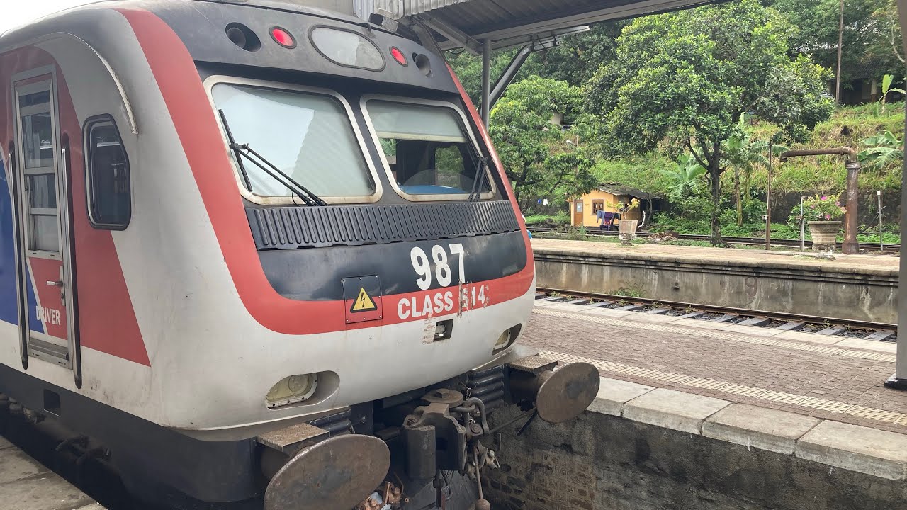 Colombo-Badulla Podi Menike train(S14 977+987)departing Kandy, Sri ...