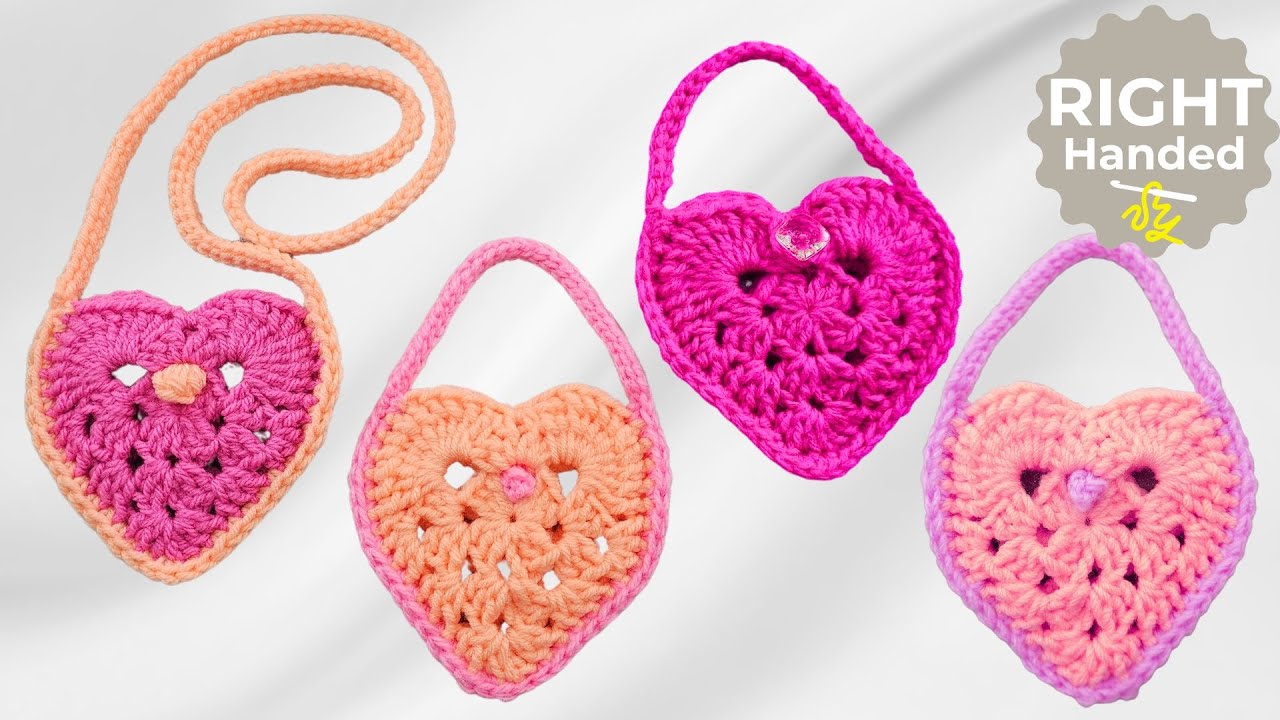 Learn How to Crochet a Cute Heart Bag For Beginners Fast!
