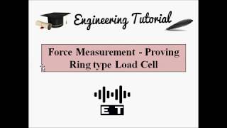 Proving Ring Type Load Cell