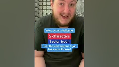 Voice acting challenge - 2 characters, 1 actor! #shorts