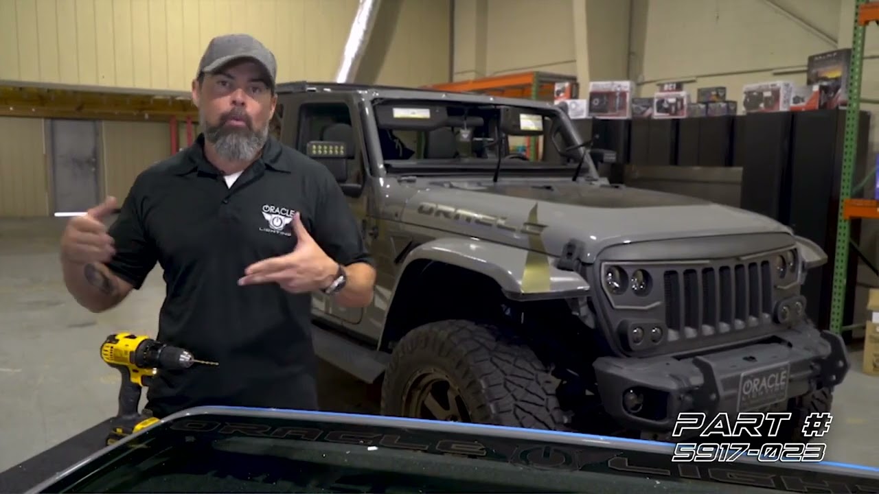 Integrated Windshield Roof LED Light Bar System for Jeep Wrangler JL  & Gladiator JT Install Guide