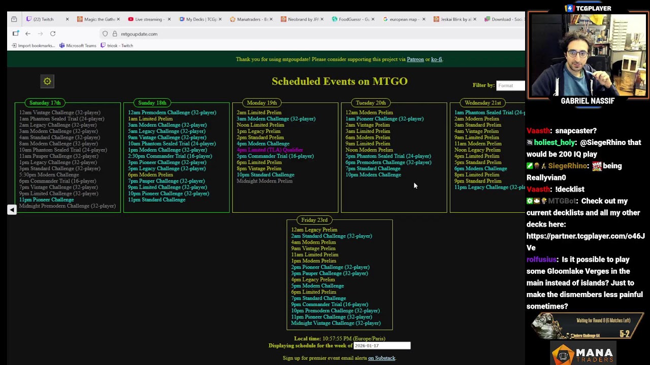 Modern Challenge with MonoU Wan - Arena Cube in Between Rounds