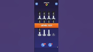 Nut Sort Level 1221 - Color Puzzle Game by Kiwi Fun #games #puzzle #NutSort #NutSortSolution