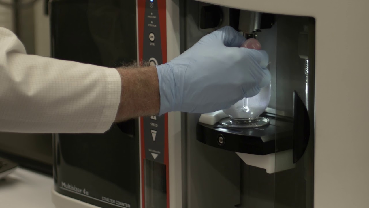 Multisizer 4e Coulter Counter Setup Your Isoton With a Beaker