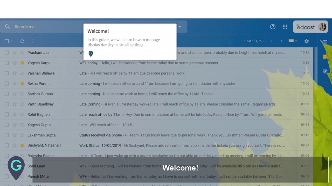 MyGuide Automation: How to manage display density in Gmail settings