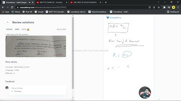 The phase difference between the alternating current and emf is pi/2 . which of the following