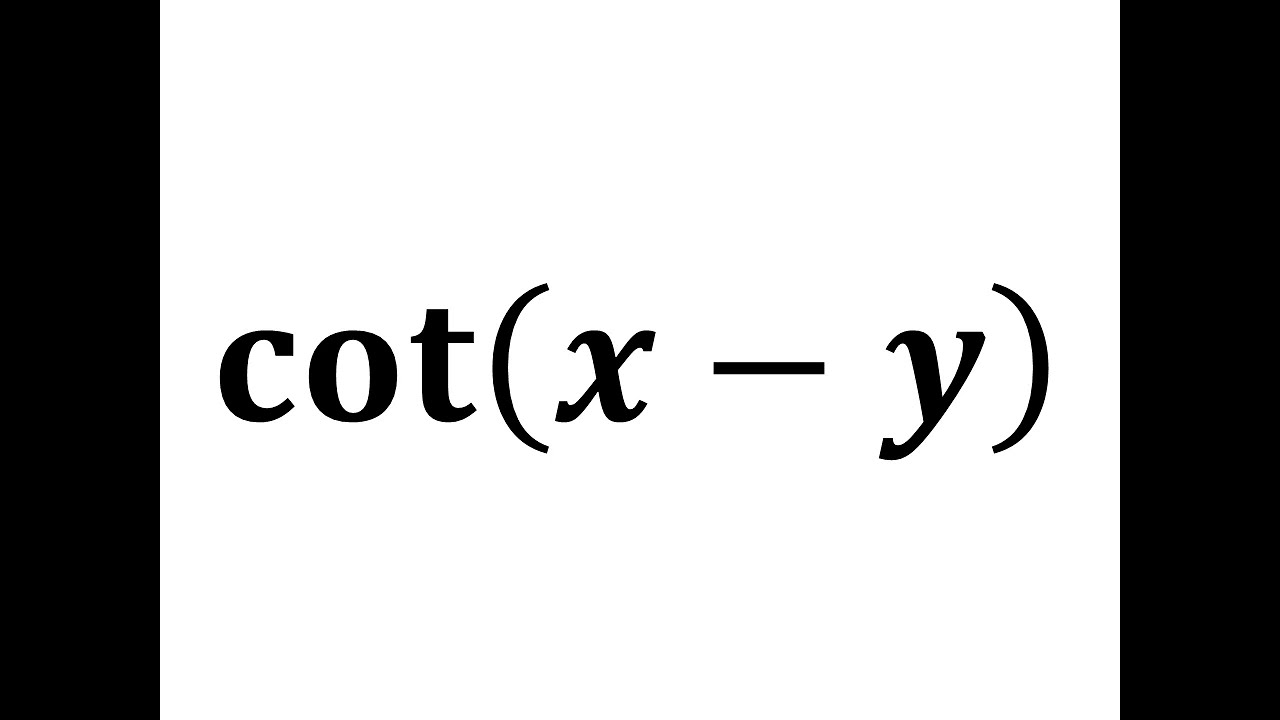 cot(xy) cot(AB) YouTube