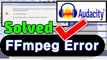 How to solve FFmpeg problem in audacity || Try Installing FFmpeg || Audacity did not recognize file