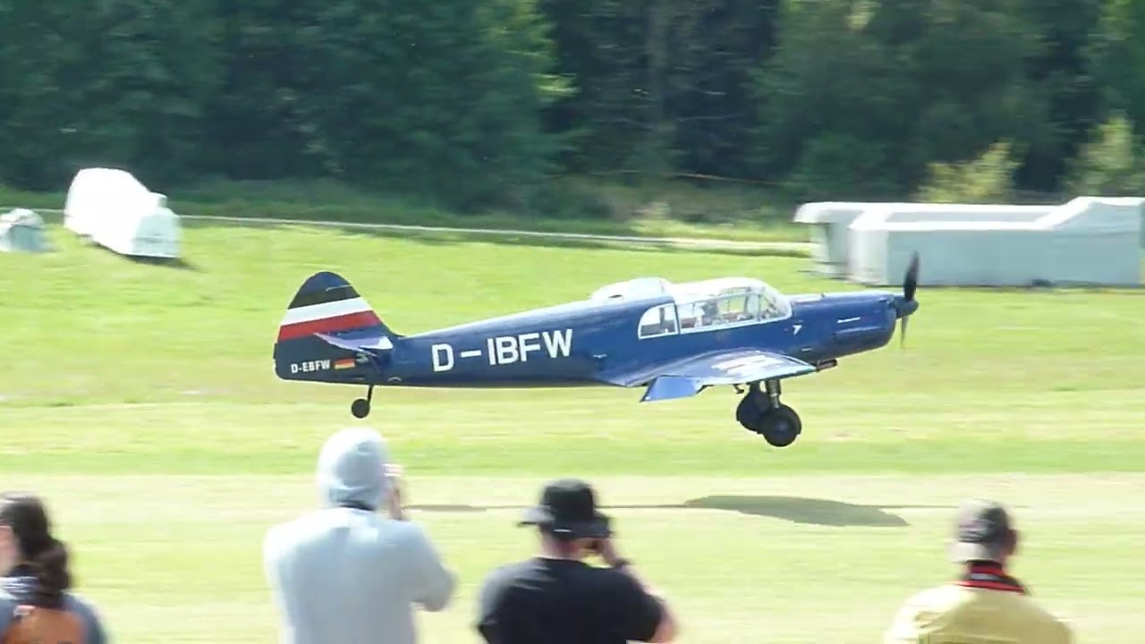 Messerschmitt Bf 108 B Taifun - D-EBFW - landing - OTT Hahnweide 2019