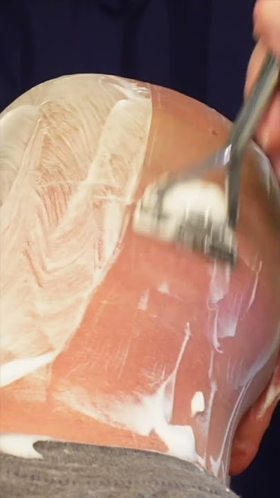 Leaf Shave Razor💈Head Shave #bald 🪒 #asmr