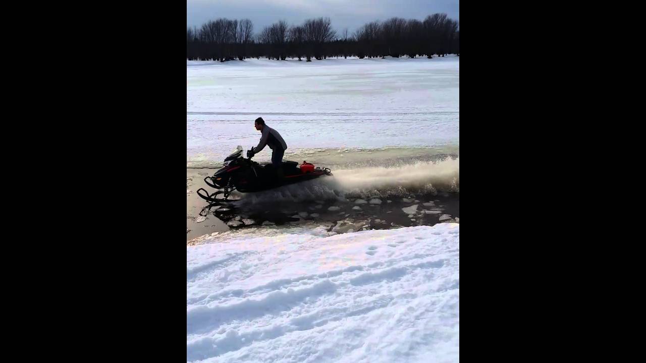 Water skipping on the new ski doo YouTube