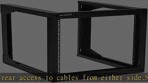 NavePoint 12U Wall Mount Open Frame Network Rack, Swing Out Hinged Gate,24 Inch Depth, Holds Networ