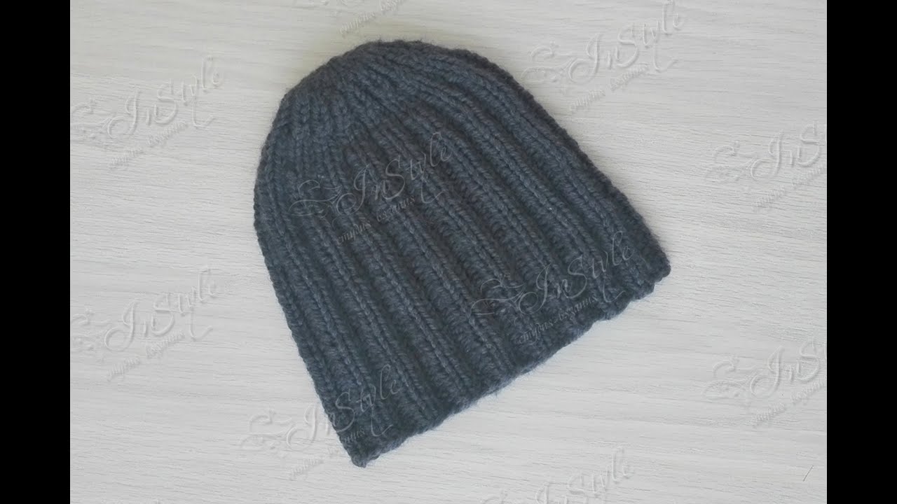 MENS’ RIBBED BEANIE 2x2 Knitting Masterclass - YouTube