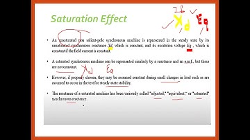 Power System Stability  Lecture 18:-  Saturation Effect