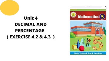Unit 4 Decimal and percentage Exercise 4.2 4.3 class 5 Math