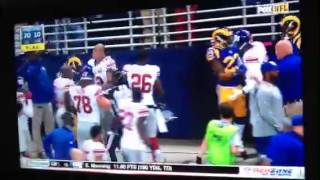 Rams vs. Giants Game Fight