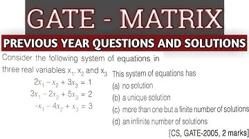 GATE/MATRIX/PREVIOUS YEAR QUESTIONS AND SOLUTIONS
