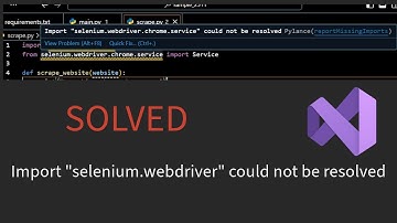 Import "selenium.webdriver" could not be resolved | Solved in visual studio