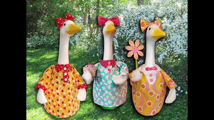 For Goose Clothes! Shirt Dress Pattern & PoseAble Wings by Glamour Goose Patterns - YouTube things-i-never-understood-1-clothed-lawn-geese