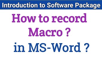 How to Record a macro ? II Step-by-step record macro in MS-Word II