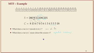 COMP526 (Spring 2022) 7-8 §7.8 Move-to-front transform