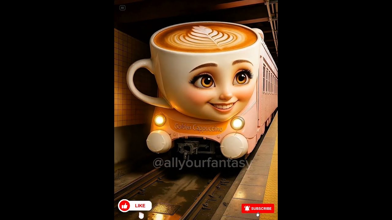 ballerina cappuccino train in Japan was arrived.. would you ride this? #cutetrain #train