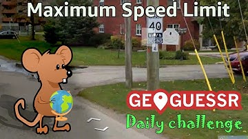 Geoguessr Daily Challenge - Speed Running August Challenge - Maximum Speed Limit