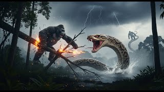 🦍🔥 THEME: King Kong vs Giant Python — Battle for the Amazon!