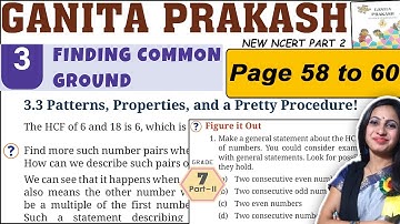 Finding Common Ground | Class 7 Maths Ganita Prakash Part 2 Chapter 3 Solutions | Page 58 to 60