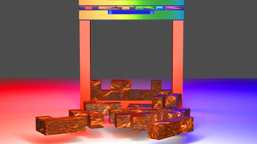 TETRIS ANIMATION 🔴🔵 Abstract Tetris Madness! Funny 3D Blocks in Action 😆🧩