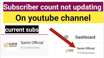 Subscribers Count Not Updating On YouTube channel Studio