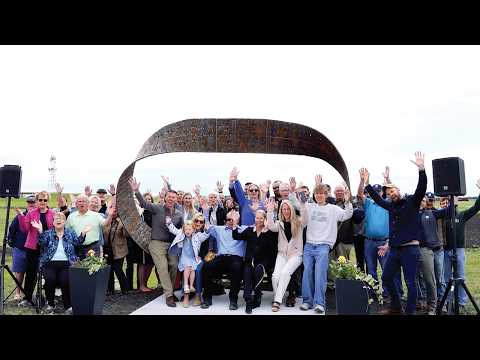 Memorial sculpture honoring Cindy Schreiber-Beck dedicated at Grand Farm Innovation Campus