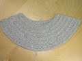 Crochet la parte de arriba o canesu de un suéter vueltas acortadas